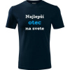 Tmavomodré tričko najlepší otec na svete - darček pre otca k 50 narodeninám XXXL