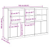 vidaXL Skriňa so svetlami Staré drevo 162x37x100 cm Drevená konštrukcia - Hnedá - 291314-308060