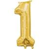 Balón fóliový zlatý číslo 1 - 106 cm