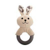 Hryzátko králik s TPR krúžkom, so zvukom, 21 cm, krémová/sivá, HipHop