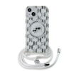 Karl Lagerfeld IML Monogram Crossbody K&CH Heads MagSafe zadný kryt pre iPhone 15 Transparent