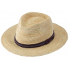 Fiebig - Headwear since 1903 Letný klobúk s háčkovanou štruktúrou a hnedou stuhou Veľkosť: 61 cm (XL)