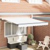zahrada-XL Zasúvacia markíza vidaXL Biela 350x250 cm, Ochranná textília pre markízu vidaXL pre rám 3,5x2,5 m Biela 3330368