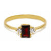 Krúžok 585 zlato PRÍRODNÝ GRANÁT , cubic Zirconia (Krúžok 585 zlato PRÍRODNÝ GRANÁT , cubic Zirconia)