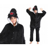 Pyžamo, župán - Onesie (kombinézy) veľkosť 164 čierna (Kigurumi pyžamy opíc Monkey King Kong 158 164)