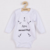 NEW BABY Body s potlačou New Baby Apa, menni fog! - 50