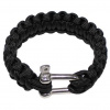MFH náramok paracord čierny kovová spona šírka 2,3 cm - S