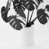 Monstera Magnetica – 3D Tlačená Dekorácia & Podložky pod Poháre Farba listov: čierna, Vyber typ kvetináča: Wave, Vyber farbu kvetináča: biela