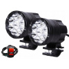 HALOGEN REFLEKTOR 9 LED SVETLÁ 2 KS + VYPÍNAČ