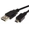Kábel USB A(M) - miniUSB 5pin B(M), 5m, černý 11.92.8715