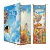 Tonecheer Skladací drevený 3D LED model - Book Nook Cestovanie s vetrom