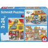 SCHMIDT Puzzle Polícia, hasiči, záchranári 3x24 dielikov