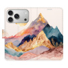 Flip pouzdro iSaprio - Apple iPhone 17 Pro - Beautiful Mountains s kapsičkami na karty (Flipové knížkové pouzdro, obal, kryt iSaprio s přihrádkami na karty a motivem)