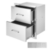 Vevor Dvojité nerezové zásuvky do vonkajšej kuchyne 18w×20.6h×12.7d inch 18X15YC2CBXGCTG01V0