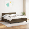 vidaXL Boxspring posteľ s matracom tmavohnedá 160x200 cm látka - Hnedá - 20458-162004