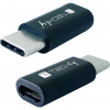 Techly IADAP USBC-MBKT káblová redukcia Micro-USB Čierna (IADAP-USBC-MBKT)