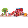 BIGJIGS TOYS Bigjigs Rail Dřevěná vláčkodráha hasičská stanice