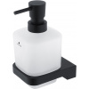 Nimco MAYA Dávkovač mydla s držiakom, 250 ml, matné sklo/čierny mat MAC 29031C-T-90