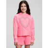 GAP 796525-03 Dětská mikina srdce Růžová - M