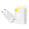 Baseus Super Si Pro (30W) – Nabíjací adaptér 1x USB 1x USB-C s podporou rýchleho nabíjania QC/PD (biela)