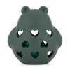 Petite & Mars Hračka silikónová s hrkálkou PETITE&MARS Bear Basil Misty green
