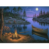 Diamantové maľovanie Norimpex 40x30 cm Večer v táborisku