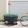 zahrada-XL Vozík za bicykel, čierno modrý 45 kg, železo 94114