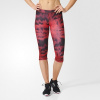 Kompresné elasťáky Adidas Techfit Print Glitch 38 red