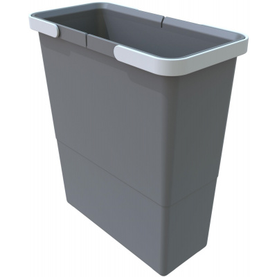 Odpadkový kôš Elletipi Plastový kôš s rukoväťami NARROW, 12 L, sivý, 34 x 15 x 30 cm (PTMSS34C97M)