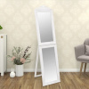 vidaXL Voľne stojace zrkadlo biele 40x160 cm - Biela - 183605-117615