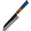IZMAEL Damaškový kuchynský nôž Airi Santoku/Tmavo Modrá 16.5 cm