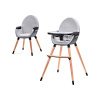 KINDERKRAFT Stolička jedálenská FINI Grey/Black 53x39x34 sivá