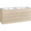 EBS KUBA Skrinka + keramické umývadlo Slim 121 cm, dub Kronberg 1 set