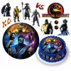 DIGITÁLNA TLAČ Jedlý obrázok na tortu Mortal Kombat Hra Sub Zero + POSTAVY + TEXT
