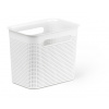 Úložný box s rúčkami BRISEN 7l, 26x18x21cm, biely S vekom / Bez veka: Bez veka