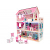 KIK Dřevěný domeček pro panenku s LED páskem 70cm + Doprava Zdarma