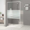 Sprchová zástěna walk-in bílá 115 x 195 cm čiré ESG sklo Bílá 152153