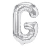 Party Fóliový balón písmeno G strieborný 40 cm