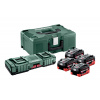 METABO Basic set (nabíjačka + akumulátory) 18V / 4x LiHD 8.0 Ah + ASC 145 DUO + kufor 685135000
