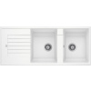 Blanco Zia 8 S, silgranitový drez 1160x500x190 mm, 2-komorový, biela, BLA-515597