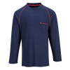 PORTWEST Portwest FR01 Bizflame FR Crew Neck - Navy, 5XL Navy, 5XL