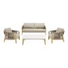 Lounge set Fargo, taupe / vzhľad dreva - House Nordic
