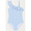 Detské plavky - Jeden -kus h & m outfit 146 biely, modrý (H&M Super Swimsuit 146/152 Blu Flbanka)