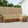 Rohová sofa sada s polštářem 4 pcs Přírodní 3384359