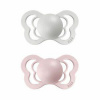Bibs cumlíky kaučuk ortodonické 2 ks Couture 6-36 mesiacov Haze-blossom