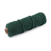 Galanterka Bavlněná šňůra macrame Ø5 mm návin 50 m - 3 zelená tmavá