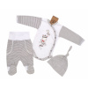 Z & Z 3-dielna súpravička body, tepláčky a čiapočka Zebra, biela, od značky Z&Z 50 (0-1m)