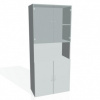 Policová skriňa Drive, 80x185x42 cm, sivá/sivá