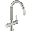 GROHE Red páková drezová batéria Duo, pre vriacu vodu, výška výtoku 255 mm, Supersteel, 30033DC0