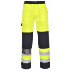 PORTWEST HI-VIS BIZFLAME MULTI-NORM FR62 / Nehorľavé reflexné nohavice, antistatické - HV žltá/námorná modrá XXL